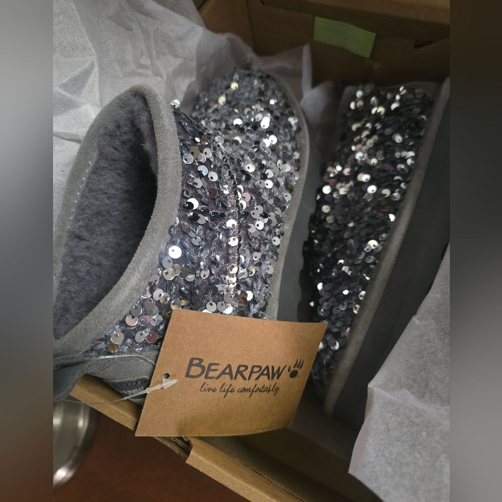 BearPaw Glitter Ankle Boot - Silver